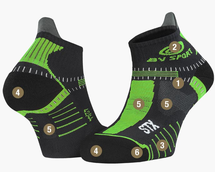 Socks  STX EVO black/green